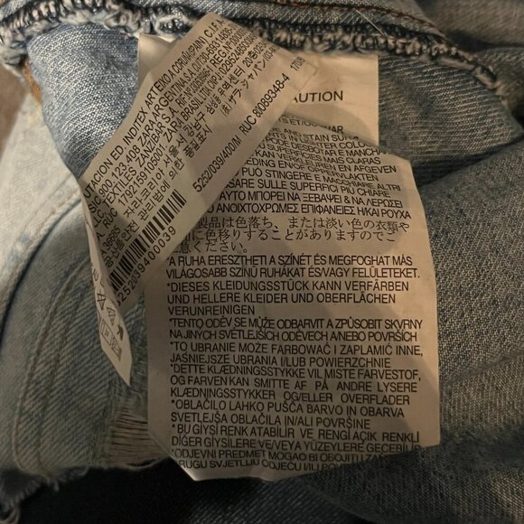 ZARA TRF IX’D MAKERS Blogger Fave Denim Distressed Double Layer Mini Skirt  - M - Picture 9 of 13